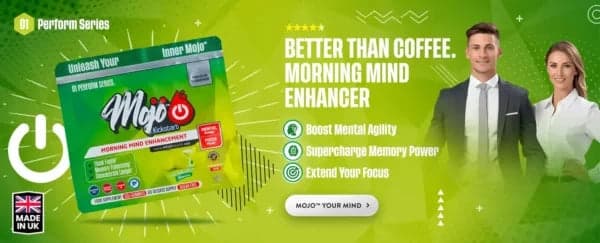 Mojo Kickstart morning mind enhancement โ better than coffee, morning mind enhancer: boost mental agility, supercharge memory power, extend your focus. Mojo your mind.